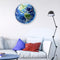 Loskii CC023 Creative Earth Pattern Wall Clock Mute Wall Clock Quartz Wall Clock For Home Office Decorations