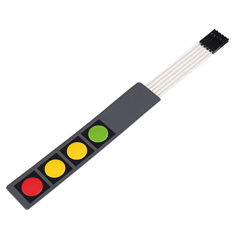 5Pcs 4 Key Press Film Switch Module Single Chip Microcomputer Extended Keyboard Electronic Switch Module