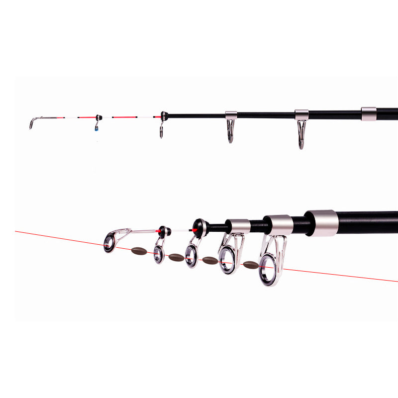 ZANLURE 1.8/2.1/2.4m Carbon Fiber Fishing Rod 2000/3000 Fishing Rod Reel Set Portable Outdoor Fishing Tool