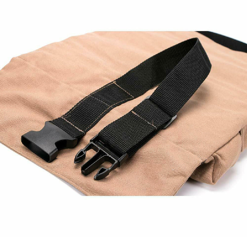 5 Pockets Tool Roll Bag Large Wrench Big Tool Roll Up Bag Canvas Tool Car Organizer