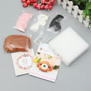 Creative 12 Chinese Zodiac Wool Felt Animals Keychain Wool Felting Needle Kits DIY Tools Craft Learner Design