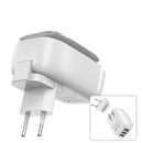 TOPK 3.4A 3 Ports Auto-ID USB Travel Wall Charger Adapter With Touch LED Lamp US UK AU EU Plug