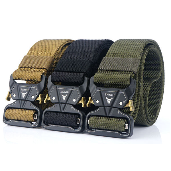 ENNIU W43S 125cm 4.3cm Military Tactical Belt Heavy Duty Punch Free Nylon Waist Belt Adjustable Durable Casual Belt