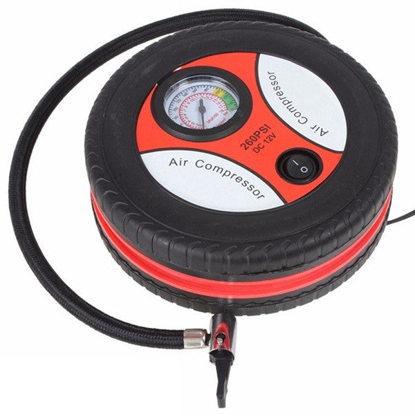 DC 12V Portable Air Compressor Car Bicycle Tire Pump Sports Balls Airbeds Inflatable Toys Air Pump + 3pcs Nozzle Adapter