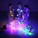 Solar Powered 8LEDs Cork Shaped Silver Wire Wine Bottle Fairy String Light for Christmas Party
