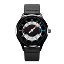 SINOBI 9815 Fashion Leather Strap Men Creative Dial Week Display 24Hour Quartz Watch