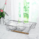 Stainless Steel Dish Drainer Drying Rack Holder Bowl Storage Basket Kitchen Sink Drain Shelf