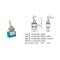 Wendao MTS-102 ON/ON SPDT AC 125V 6A 3 Pins Toggle Rocker Switch 10pcs
