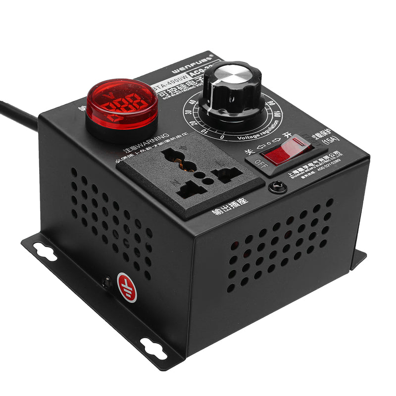 4000W Digital SCR Electronic Regulator Motor Fan Electric Drill Variable Speed Governor Thermostat