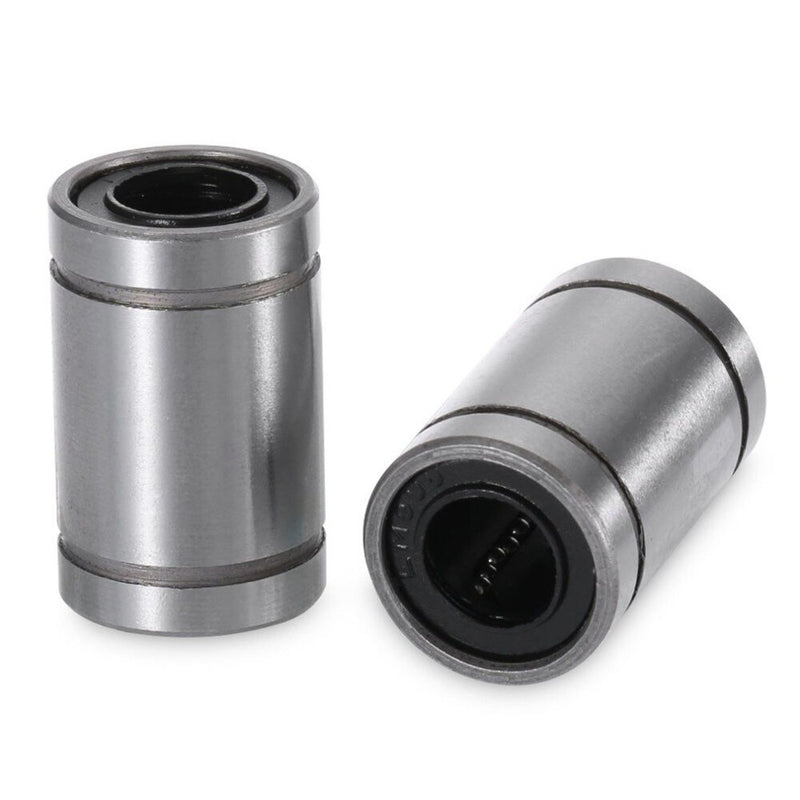 4Pcs Anet LM8UU Linear Ball Bearings 8mm Bore Dia 15mm OD 24mm Length Rubber Linear Ball Bearing Bushing for 3D Printer
