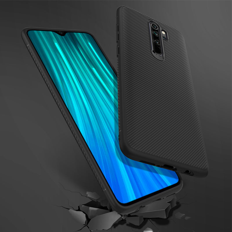 Bakeey Carbon Fiber Texture Slim Soft Silicone Shockproof Protective Case for Xiaomi Redmi Note 8 Pro