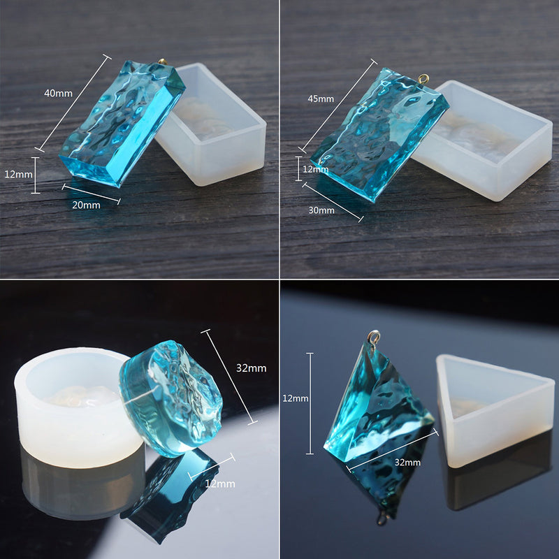 Crystal Adhesive Glue Silicone 3D Water Ripple Mold DIY Jewelry Pendant Pattern Die