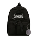 Canvas Backpack Waterproof School Bag Travel Shoulder Bag Ribbon Bow Tote Handbag Men Bag Women Bag
