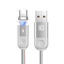 CAFELE Type-C LED Magnetic Braided Fast Charging Data Cable 1m For Oneplus 5t Xiaomi 6 Mi A1 S9 S9