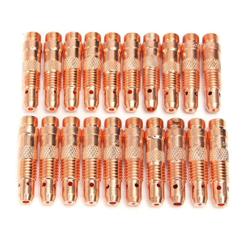 63Pcs TIG Collets Body Back Cap Fit TIG Welding Torch Consumables WP17 18 26 63PK