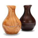 USB Electric Wood Grain Ultrasonic Cool Mist Humidifier Aroma Essential Oil Diffuser LED lights