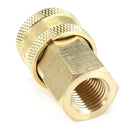 Pressure Washer 1/4" Female NPT Brass Quick Connect Adapter Coupler for Cleaning