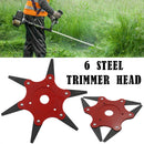 Upgrade 6 Blades Steel Outdoor Trimmer Head Razors 65Mn Lawn Mower Grass Weed Cutter