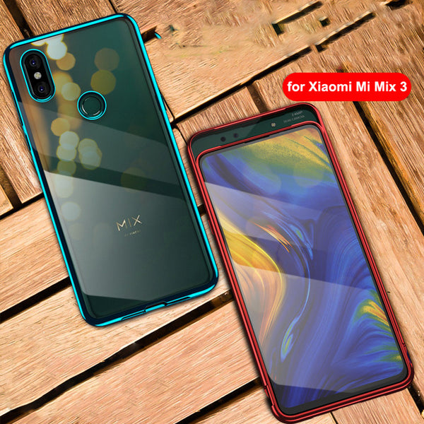 Bakeey Luxury Elac-plating Transparent Hard PC Protective Case Shockproof For Xiaomi Mi MIX 3