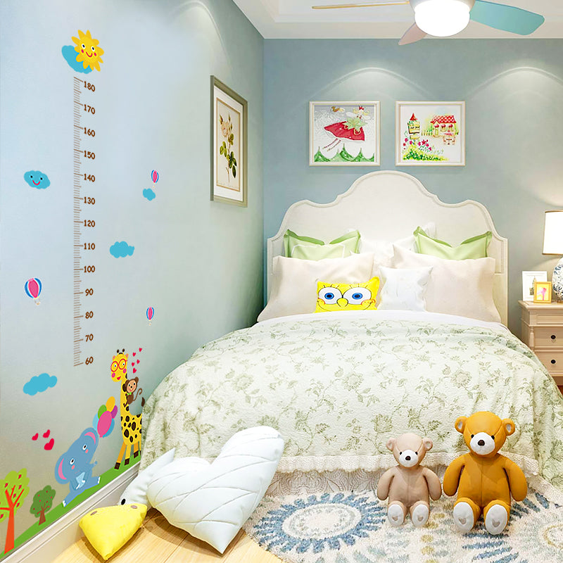 Miico SK9340 Giraffe And Elephant Painting Heights Sticker Children's Room And Kindergarten Decorative Wall Sticker