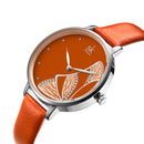 SHENGKE SK K0118 Fashion Butterfly Pattern Casual Ladies Dress Watch Women Quartz Watch