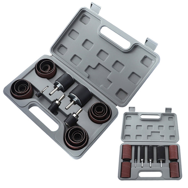 80/120 Grit Sanding Drum Kit With 3/6mm Shank Sanding Mandrels for Rotary Tool