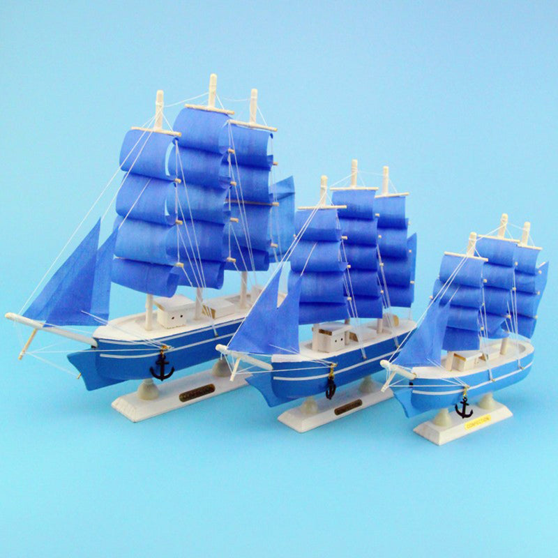 20/24/30CM Ship Model Classical Wooden Sailing Boats Scale Decoration Wood Kits