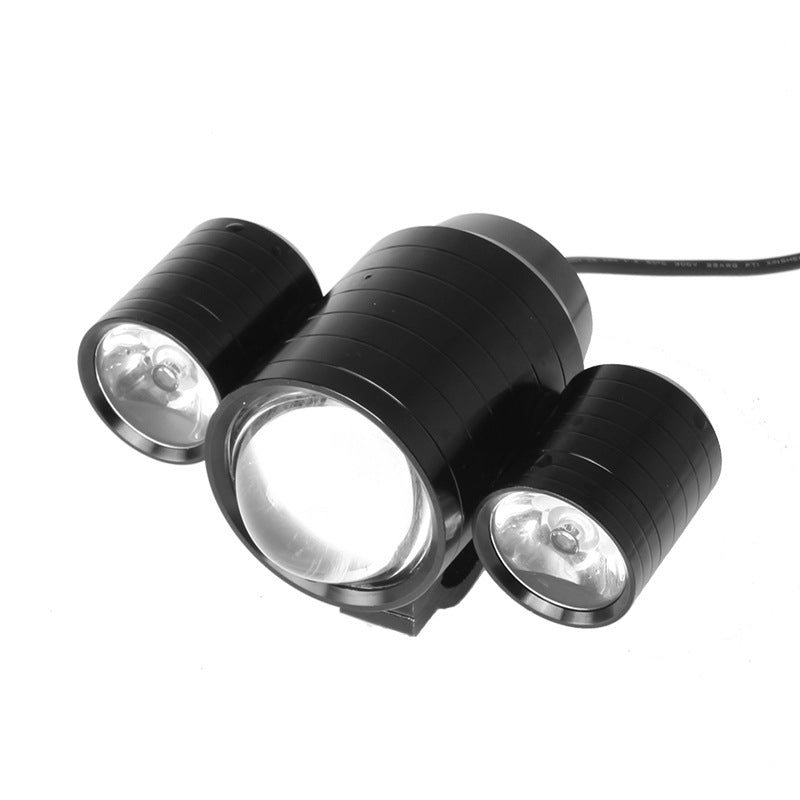 3-in-1 Motorcycle Headlight Super Bright Hi/Lo Beam Flash 12-60V 6000K