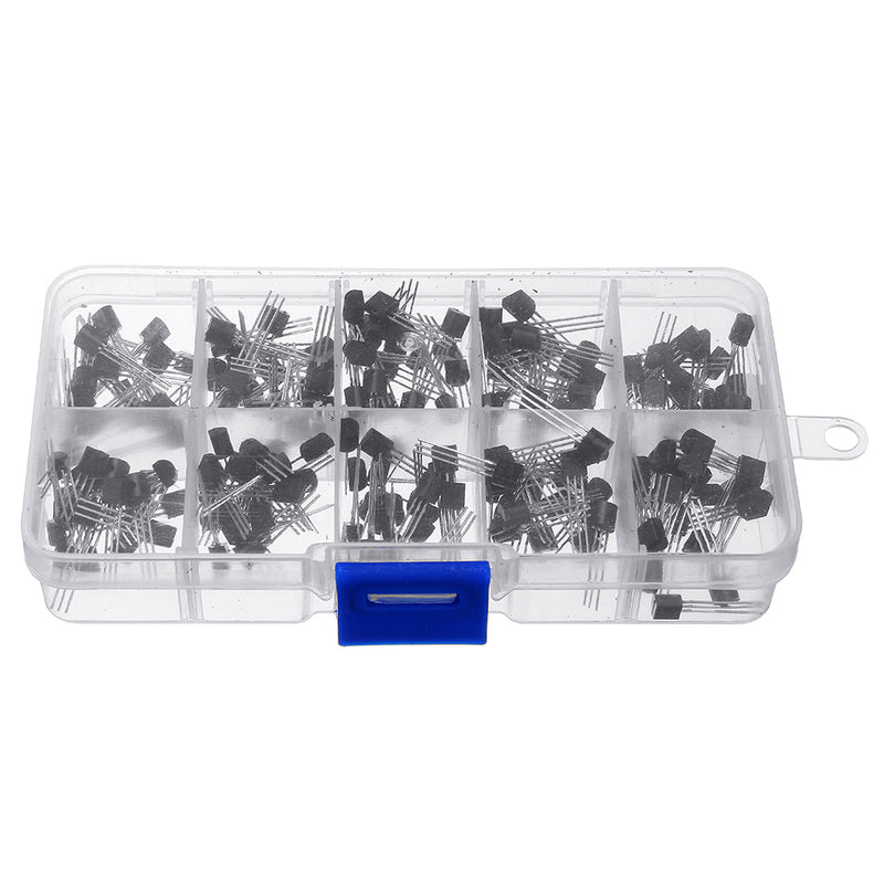 600Pcs 10Values 60 Each Transistors Kit BC337 BC327 2N2222 2N2907 2N3904 2N3906 S8050 S8550 A1015 C1815 Transistor