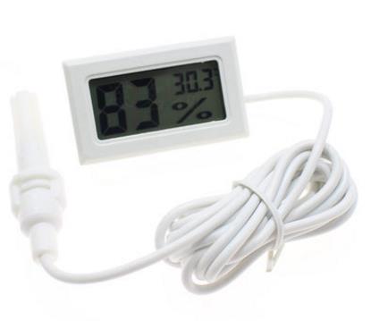 5Pcs Mini LCD Digital Thermometer Hygrometer Fridge Freezer Temperature Humidity Meter White Egg Inc