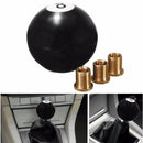 Universal Car 8 Ball Gear Shift Knob Black Round With 8mm 10mm 12mm Adapter