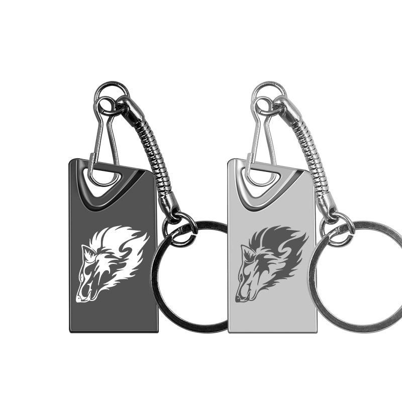 Wolf USB Flash Drive Metal Super Mini USB2.0 32G 64G USB2.0 Portable Pen drive Flash Memory USB Stick with Key Chain