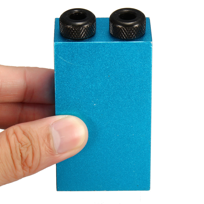 Woodwork Guide Oblique Hole Positioner 6/8/10mm 15 Degree Woodworking Locator Pocket Hole Jig