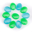 300Pcs Luminous Artificial Pebbles Stone Aquarium Fish Tank Garden Outdoor Decorations