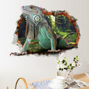 Miico 3D Creative PVC Wall Stickers Home Decor Mural Art Removable Lizard Decor Sticker