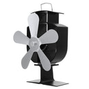 Black Fireplace 4 Blade Heat Powered Stove Fan komin Log Wood Burner Eco Friendly Quiet Fan Home Efficient Heat Distribution