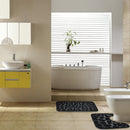 2Pcs Waterproof Bath Carpet Stone Pedestal Memory Foam Mat Bathroom Non-slip Set