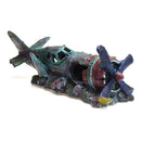 ZANLURE Large Plane Wreck Fish Tank Decoration Resin Aquarium Decorations