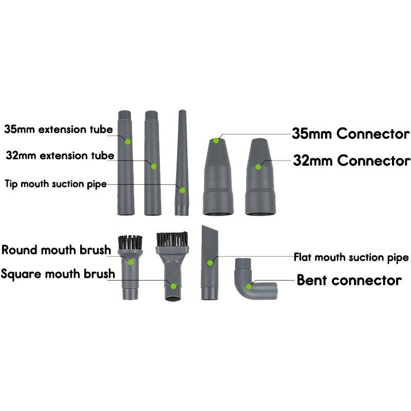 Universal 9PCS Vacuum Cleaner Accessories Adaptor Connector Suction Pipe