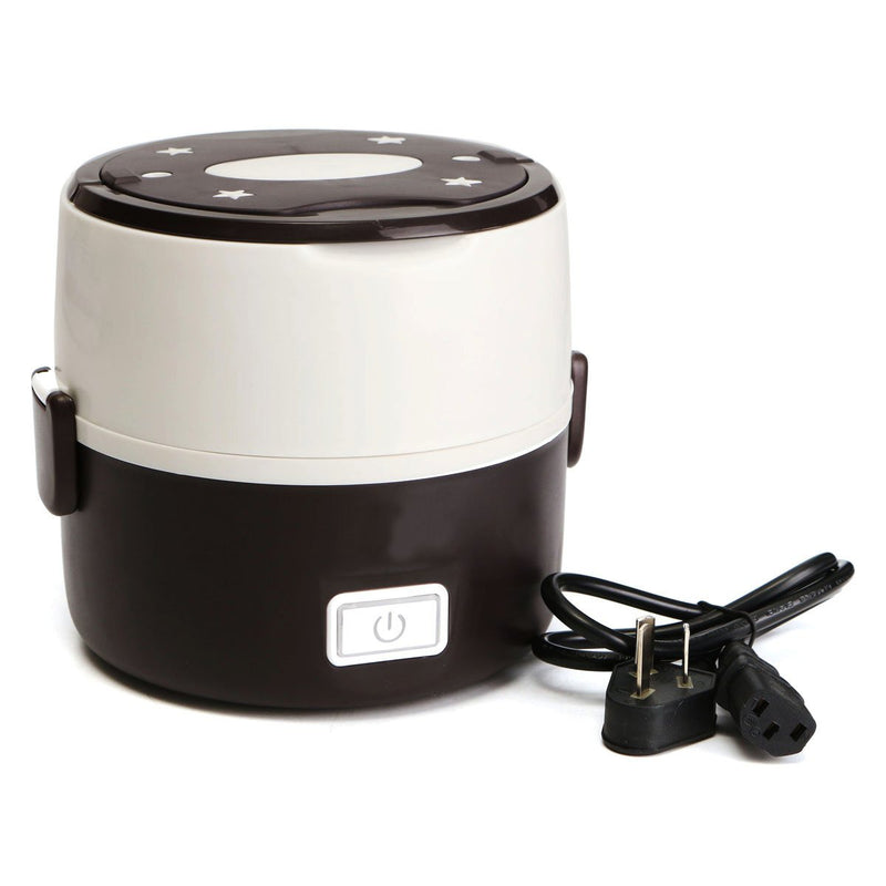 Electric 1.0L 200W Mini Portable Lunch Rice Cooker Home Dormitory Office Steamer Pot Heating Rice 2 Layer
