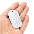 100Pcs Blank Dog Tag Aluminum Silver Gloss with Hole for Animal