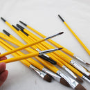 Memory 6 Pcs Odd Numbers Artist Wolf Horse Hair Painting Brush Set Acrylic Oil Painting Pen Watercolor Art Supplies