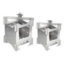 Outdoor Mini Firewood Alcohol Burning Cooking Stove Stainless Steel Burner Furnace Camping Picnic BBQ