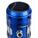 Portable Rotate Zoom Lantern Camping Tent LED Solar USB Rechargeable Flashlight Torch