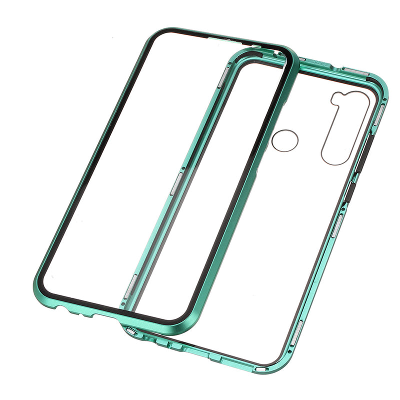 Bakeey Xiaomi Redmi Note 8 360 Curved Screen Front+Back Double-sided Full Body 9H Tempered Glass Metal Magnetic Adsorption Flip Protective Case