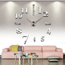 Creative Personality Simple Fashion Wall Clock 3d Acrylic Mirror Wall Stickers Clock Living Room Diy Wall Clock