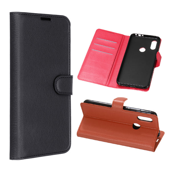 Bakeey Litchi Pattern Shockproof Flip with Card Slot Magnetic PU Leather Full Body Protective Case for Xiaomi Redmi 7 / Redmi Y3