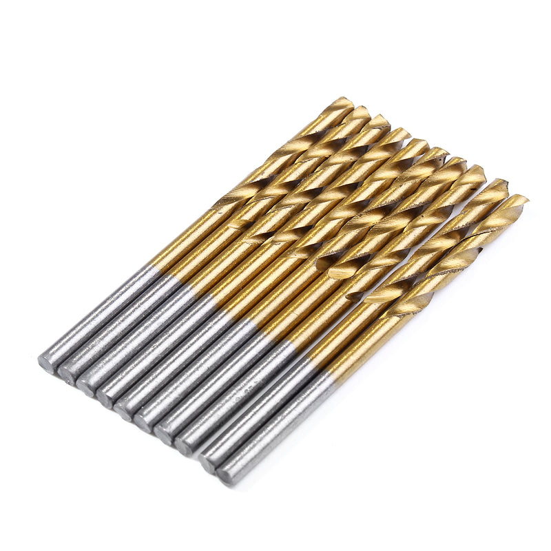 55Pcs 1.0-3.5mm HSS Twist Drill Bit Set High Speed Steel Titanium Coated Wood Drill Bits