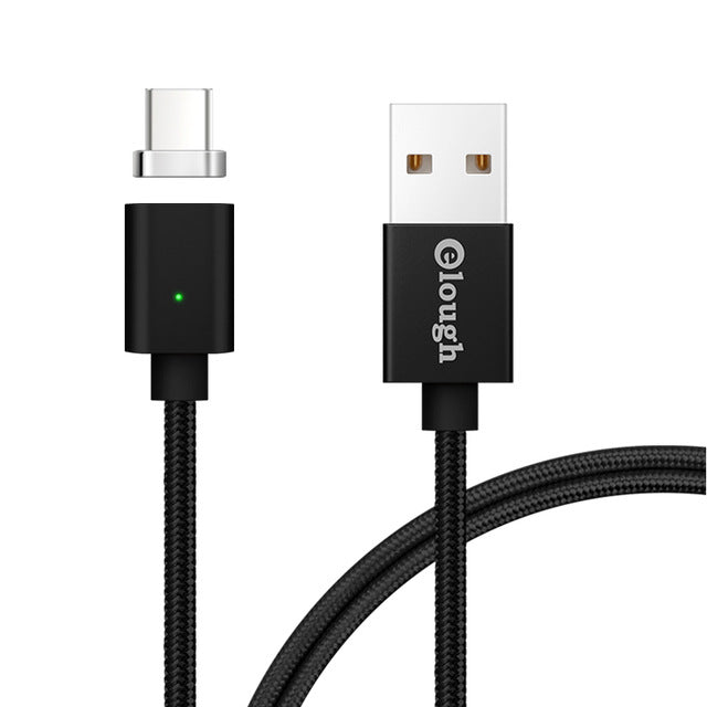 Elough E04 USB Type-C Magnetic Braided Fast Charging Data Cable for Samsung S8 Note 8 Huawei Xiaomi