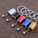 5 Colors Auto Car Tuning Part Chrome Finish Gear Box Shifter Key Chain Fob Ring Turbine Nos Keychain